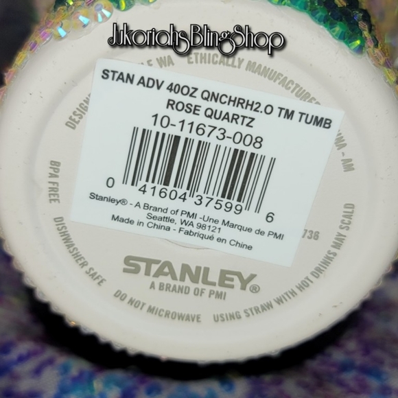 Monstera Bling Stanley Quencher Tumbler Cup 40oz Authentic - Picture 5 of 11